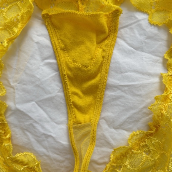 Victoria’s Secret thong bundle. Size M.  One yellow Very Sexy and one pink mesh. - Picture 4 of 11
